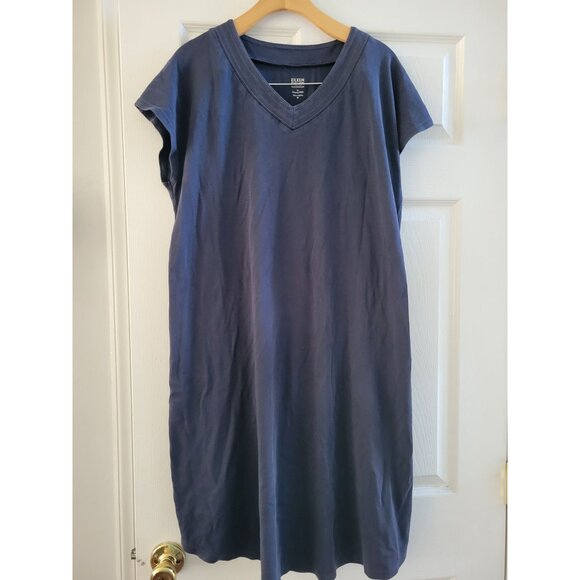 Eileen Fisher Sleepwear for Garnet Hill Blue NightGown size Medium Organic - Picture 2 of 10